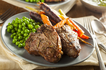 Canvas Print - Homemade Cooked Lamb Chops