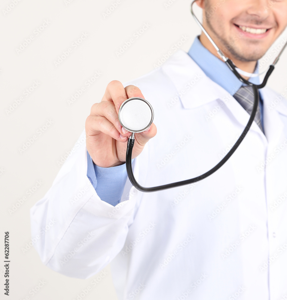 Male Doctor isolated on white background