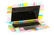 © 19thunvar - Many Post-it stick on laptop