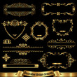 Decorative design elements in gold