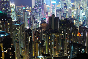  Hong Kong downtown at night
