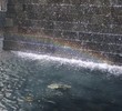 Rainbow in artificial waterfall