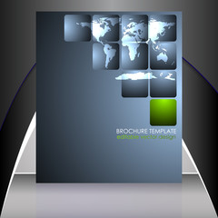Poster - Abstract background for brochure with mapping element