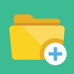 Poster - Vector Add Folder Icon