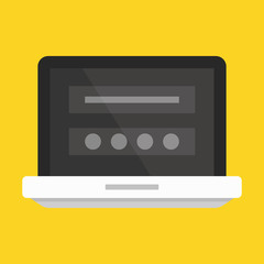 Poster - Vector Laptop Login Page Icon