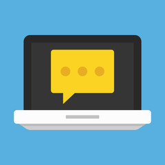 Poster - Vector Laptop Message Icon