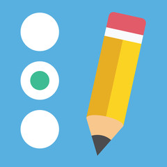 Poster - Vector Quiz or Radio Buttons Icon