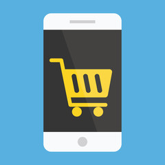 Poster - Vector Smartphone Buy Online Icon Ecommerce Concept