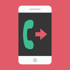 Poster - Vector Smartphone Outgoing Call Icon