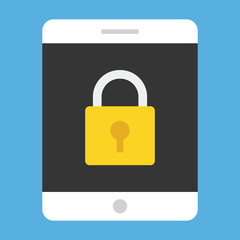 Poster - vector tablet lock screen icon