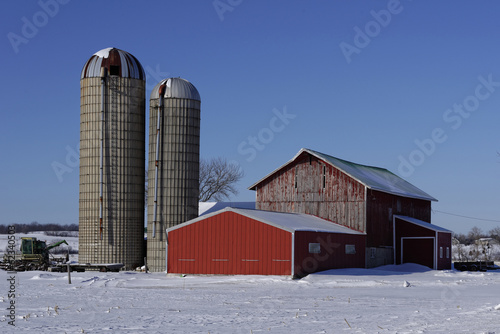2 Barns With 2 Silos Buy This Stock Photo And Explore Similar