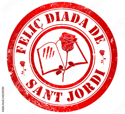 Fototapeta na szkło happy saint george's day stamp