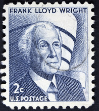 SStamp Printed In The USA, Shows A Frank Lloyd Wright