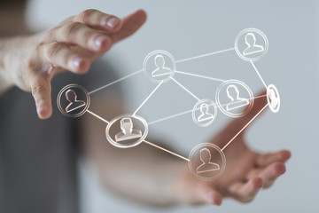 Aufkleber - network