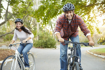 Sticker - Couple On Cycle Ride In Countryside