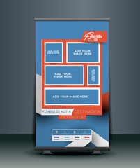 Canvas Print - fitness center roll up banner design