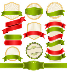 Wall Mural - retro vintage badge, label and banner set
