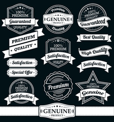 Wall Mural - retro vintage badge, label and banner set