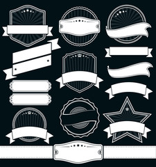 Wall Mural - retro vintage badge, label and banner set