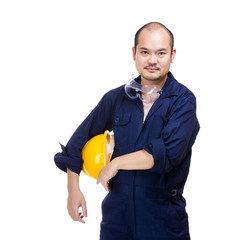 Wall Mural - Asia construction worker with helmet