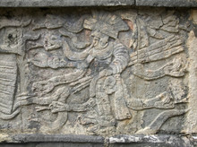 Stone Relief Detail In Chichen Itza
