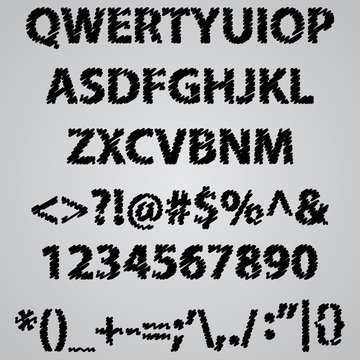 Alphabet scribble