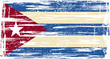 Cuban grunge flag. Vector illustration