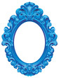 Cadre baroque ovale bleu