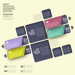 abstract label infographics