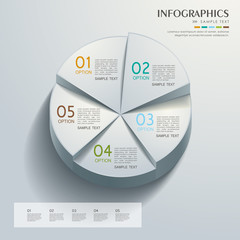 Wall Mural - abstract pie chart infographics