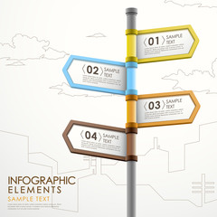 abstract signpost infographics