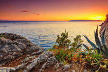 Amazing Sunset On A Sea,Makarska,Dalamatia,Croatia