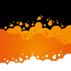 Wall Mural - Orange Bubbly Background