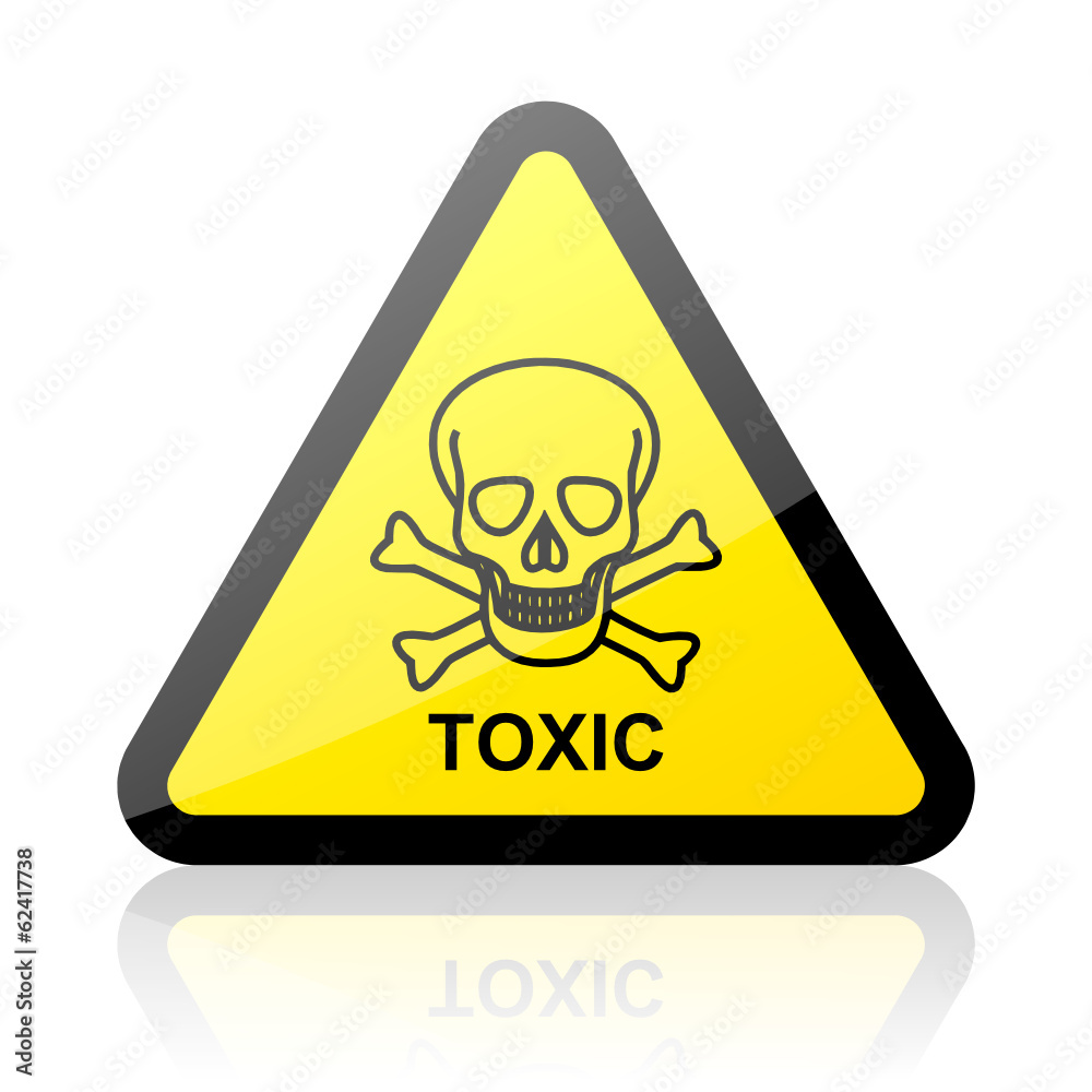 Sharp Toxic Signe toxic warning sign Stock Vector | Adobe Stock