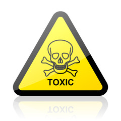 Aufkleber - toxic warning sign