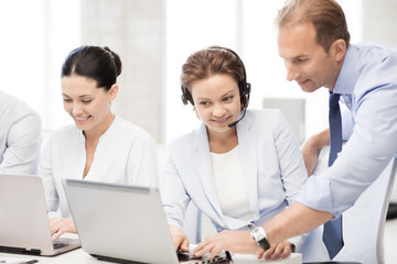 Poster - group of people working in call center