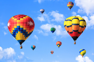 Poster - Colorful hot air balloons