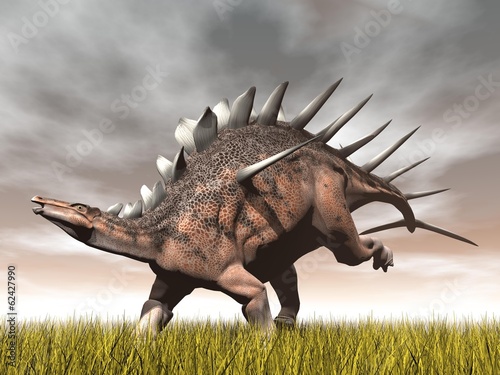 Naklejka na szybę Kentrosaurus dinosaur - 3D render