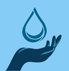 Wall Mural - save water design