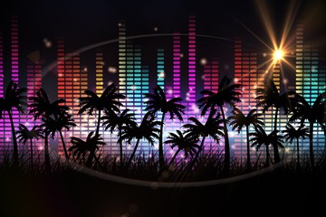 Poster - Digitally generated palm tree background