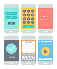 Leinwandbilder - Smartphone application interface elements