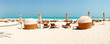 Panorama of the beach at luxury hotel, Abu Dhabi, UAE