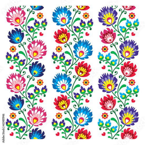 Fototapeta do kuchni Seamless traditional folk polish pattern - seamless embroidery