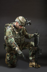 NATO soldier in full gear.