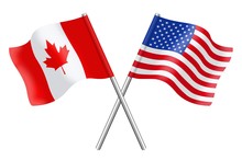 Flags : Canada And United States