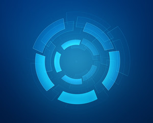 Wall Mural - abstract circular science fiction futuristic background