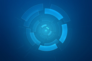 Wall Mural - abstract circular science fiction futuristic background