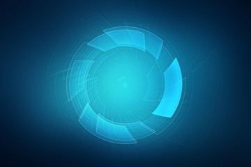Wall Mural - abstract circular science fiction futuristic background