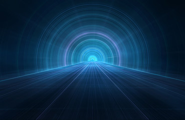 Wall Mural - 3d abstract futuristic background - space travel - teleport
