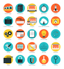 Aufkleber - Responsive web design icons set